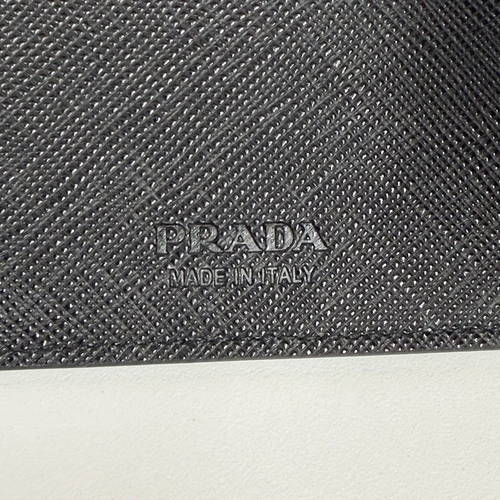 Authentic Mens Prada Bi Fold Saffiano Wallet Black NIB 2MO513 $795.00